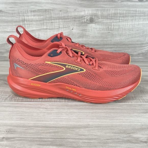 Brooks Glycerin 22 Mens Size 14 Medium D Burnt Sienna Orange New 110445 1D 637 main image 10